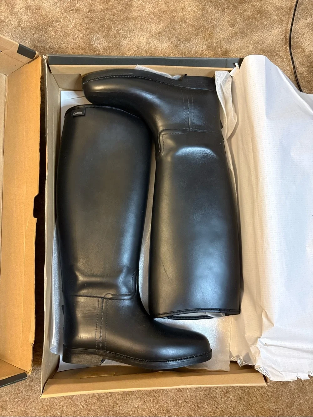 Sleek Black Over-the-Knee Riding Boots